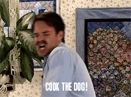 Will Forte cook the dog gif
