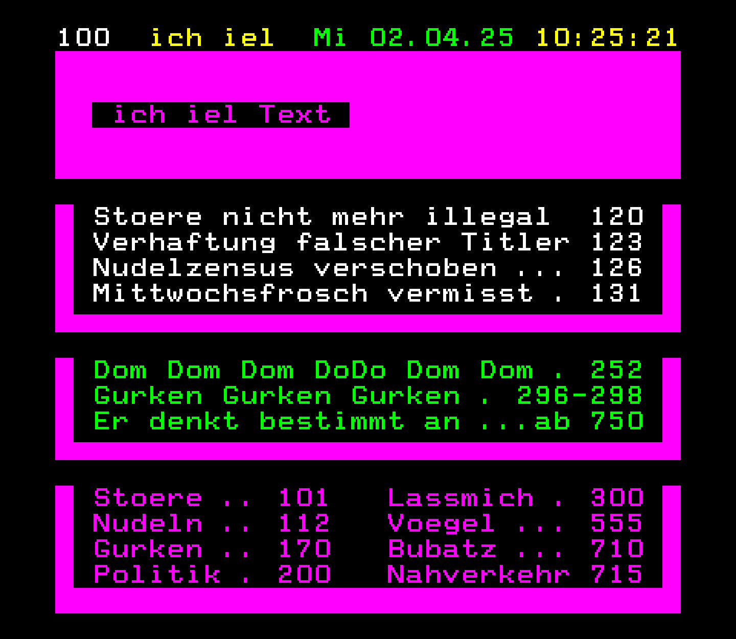 Bild einer speziell für ich_iel erstellten Teletext-Seite