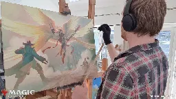 Angel of Indemnity - Magic the Gathering oil painting time-lapse