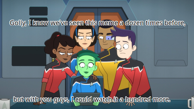Golly, I know we've seen this meme a dozen times before, but with you guys, I could watch it a hundred more. 