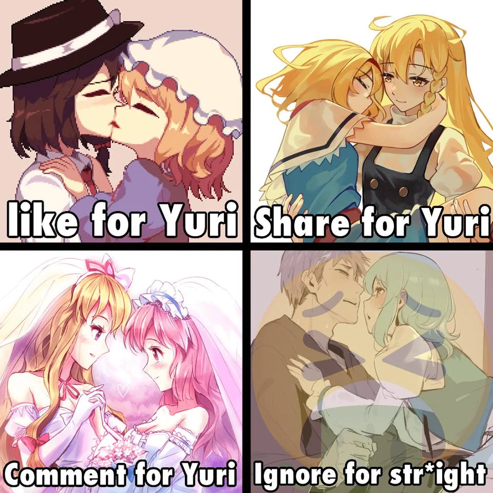 like for yuri, share for yuri comment for yuri, ignore for straight