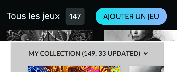 Screenshot of the numbers of games in my Heroic and Gog library. There's only 147 in Heroic but there's 149 in GoG