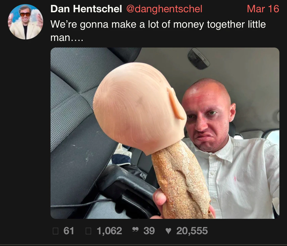 Dan Hentschel with son loaf: We’re going to make a lot of money little man